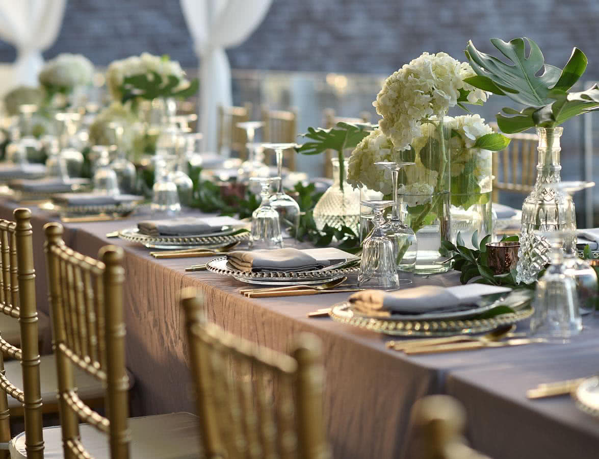 Wedding Catering Table Setup